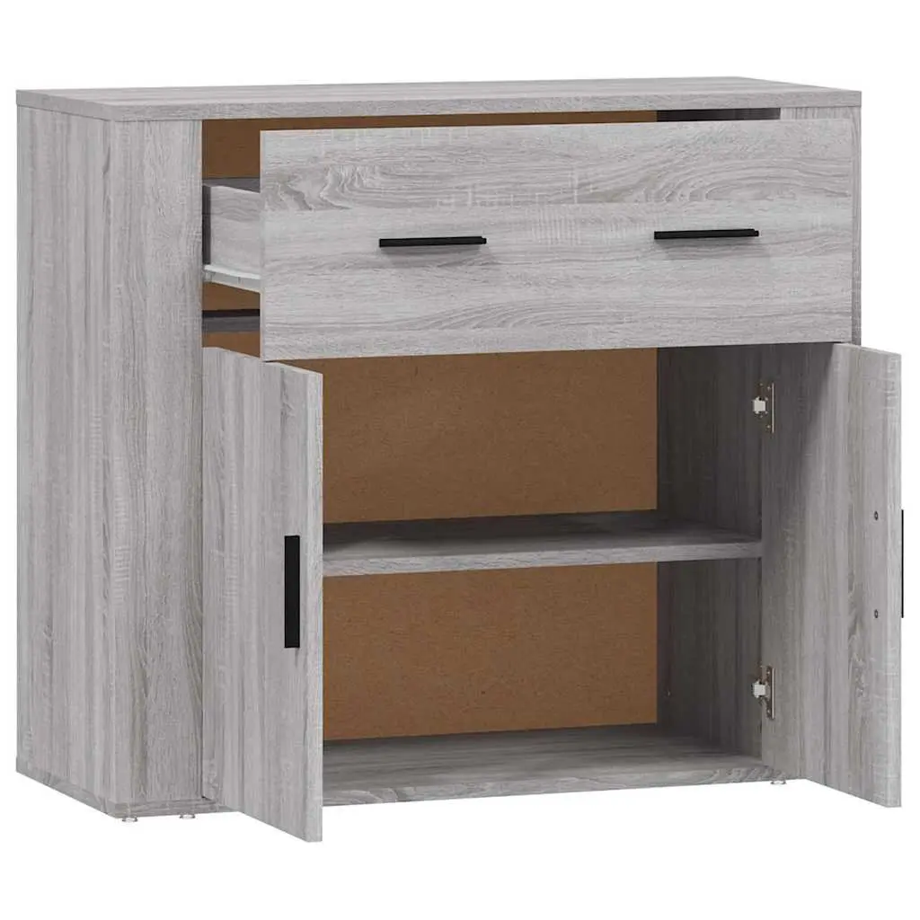 Grey Sideboard Storage Cabinet with Compartments