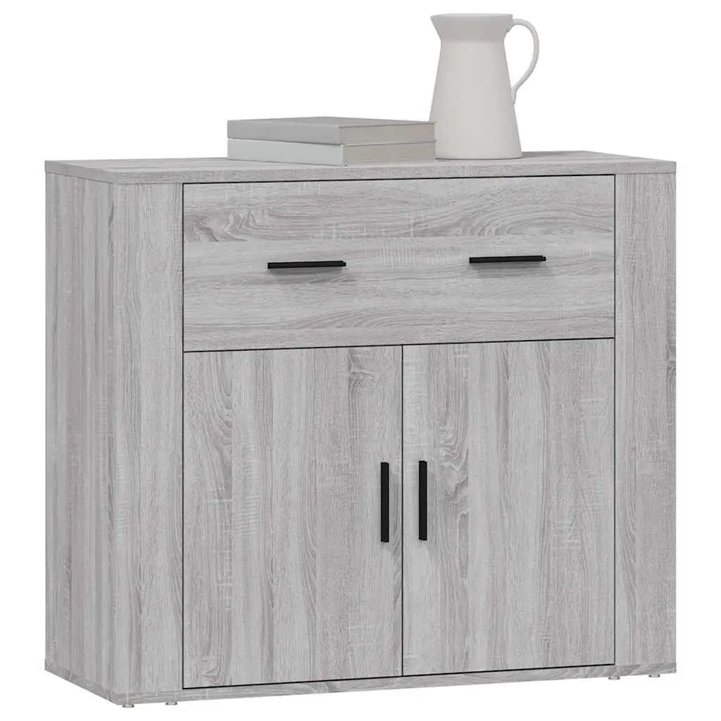 Grey Sideboard Storage Cabinet with Compartments