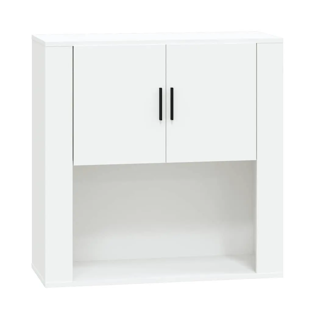 Wall Cabinet White 80x33x80 cm Engineered Wood Storage Organiser