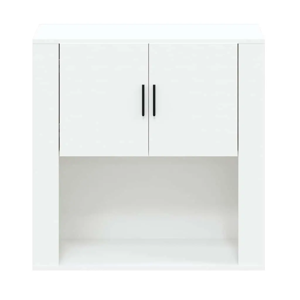Wall Cabinet White 80x33x80 cm Engineered Wood Storage Organiser
