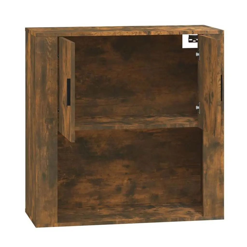 Wall Cabinet Smoked Oak 80x33x80 cm Engineered Wood Storage