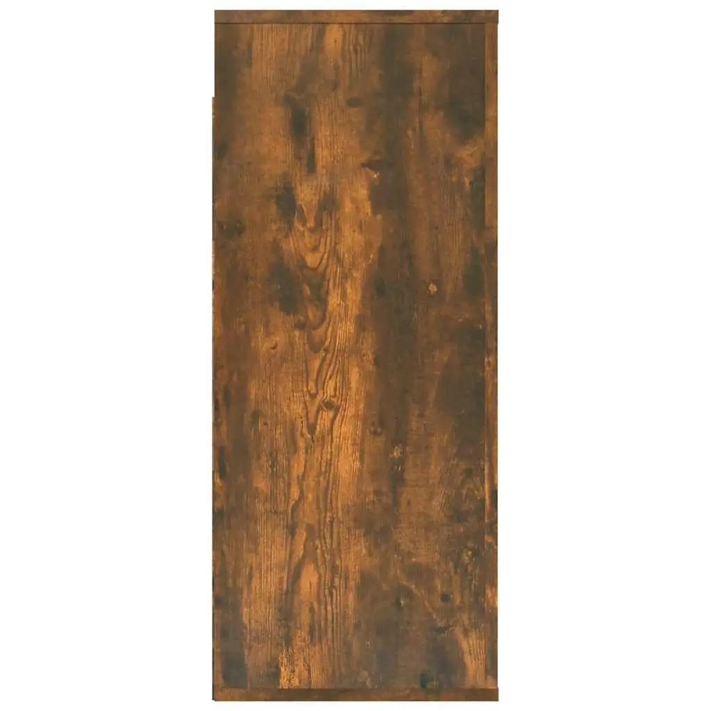 Wall Cabinet Brown Engineered Wood 80x33x80cm Storage Organiser Hanging Shelves