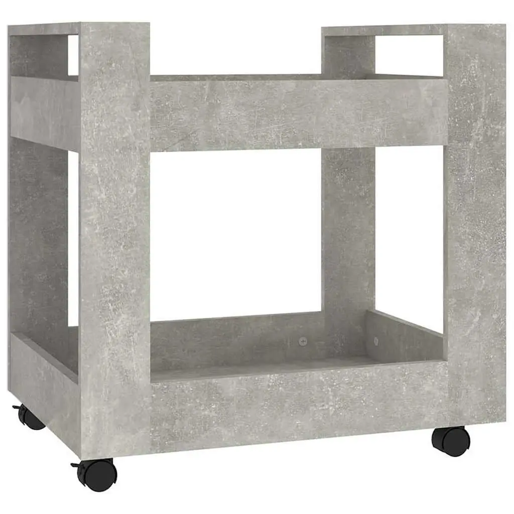 Desk Trolley Grey 60x45x60 cm Engineered Wood Storage Cart with Castors