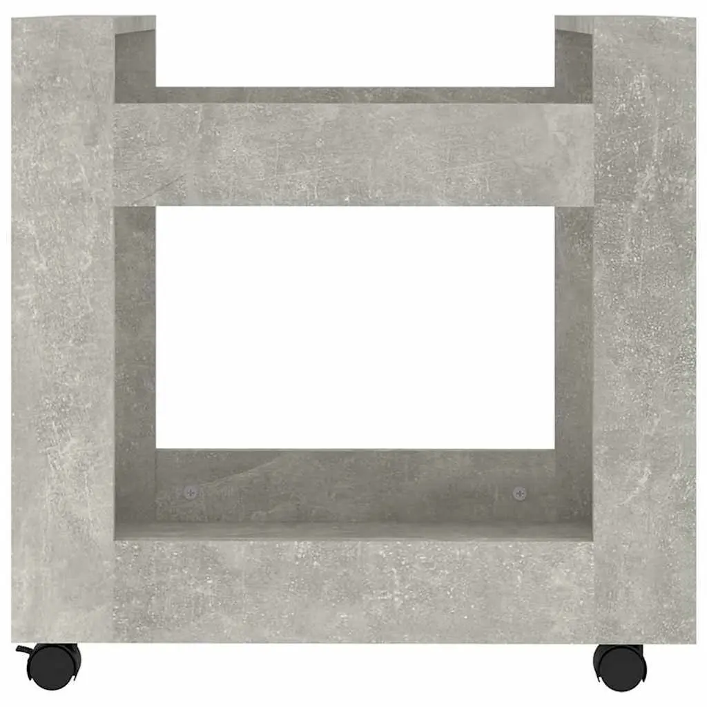 Desk Trolley Grey 60x45x60 cm Engineered Wood Storage Cart with Castors