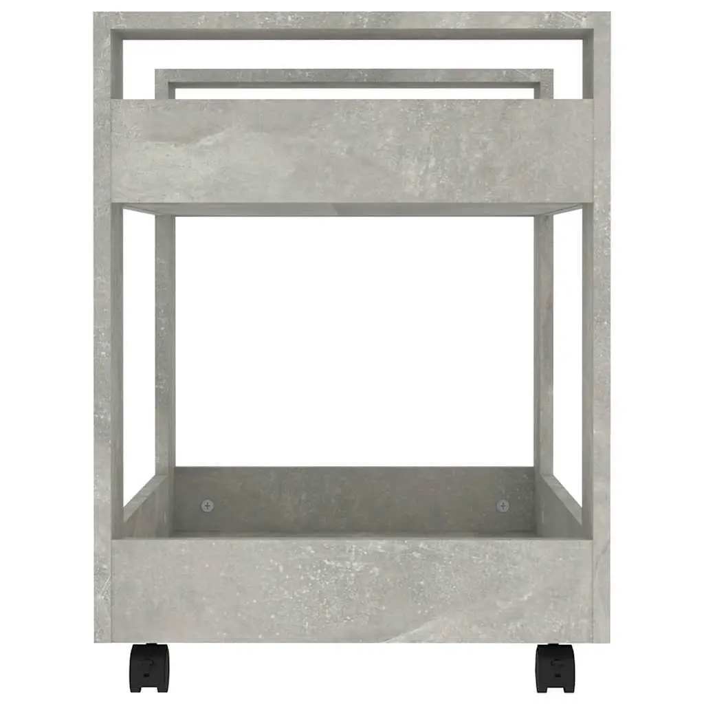 Desk Trolley Grey 60x45x60 cm Engineered Wood Storage Cart with Castors