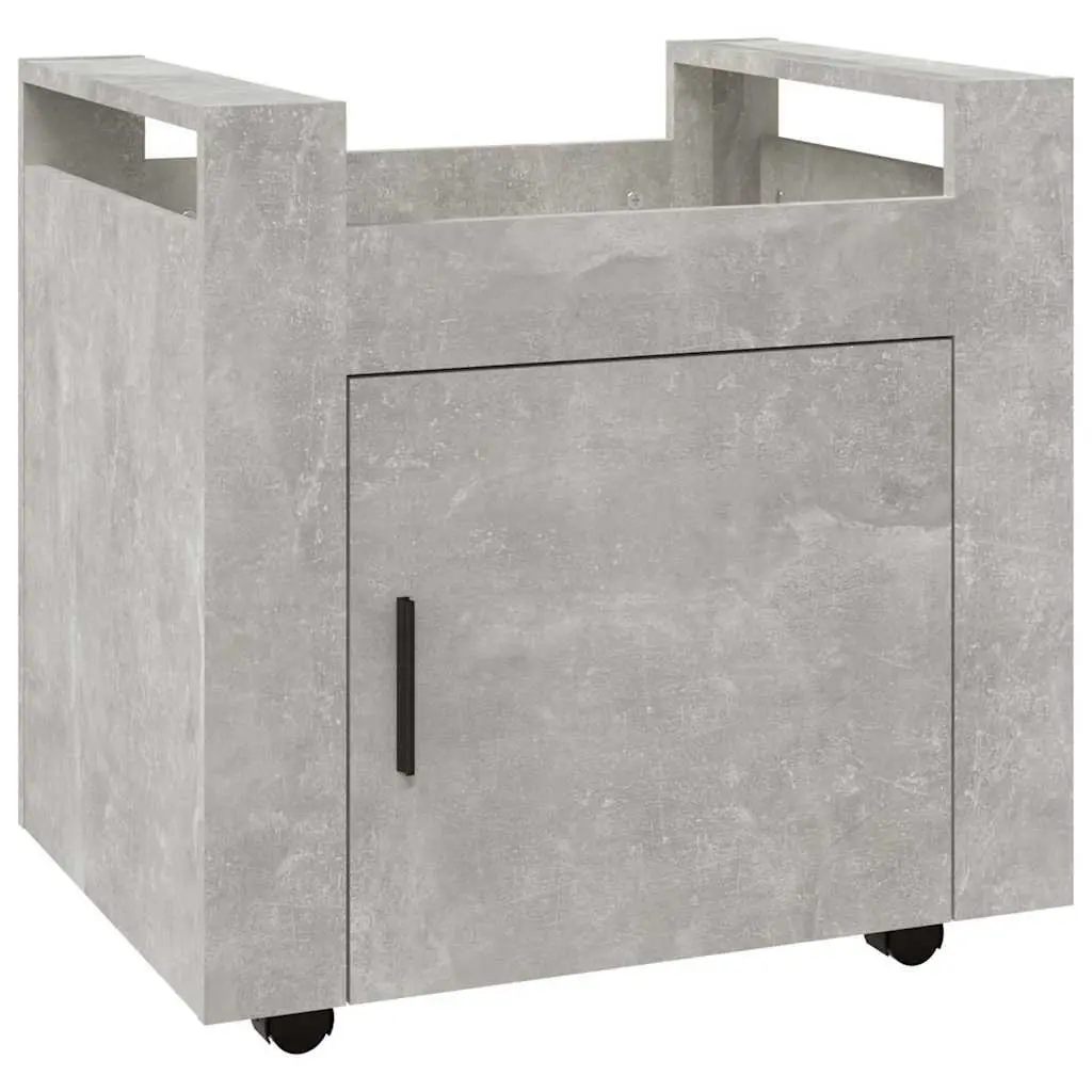 Desk Trolley Grey 60x45x60cm Engineered Wood Mobile Storage Cabinet