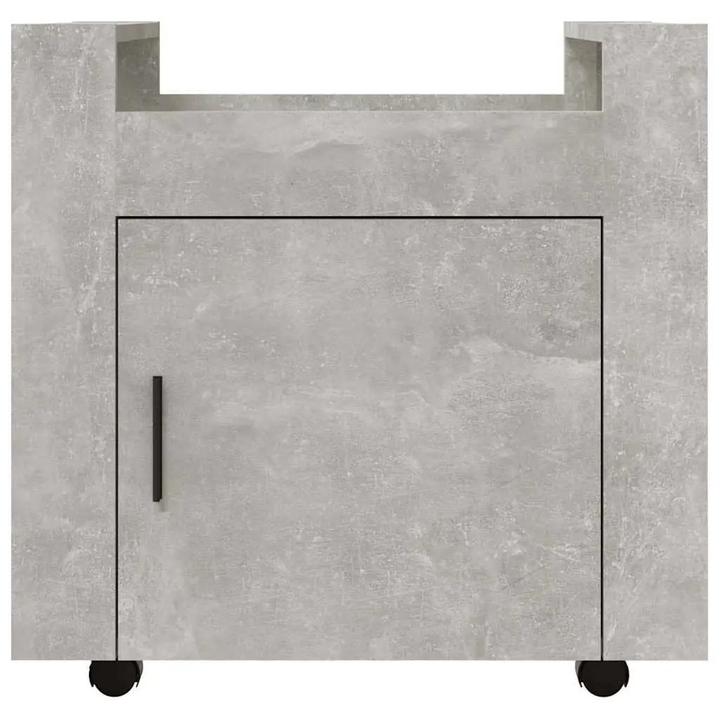 Desk Trolley Grey 60x45x60cm Engineered Wood Mobile Storage Cabinet