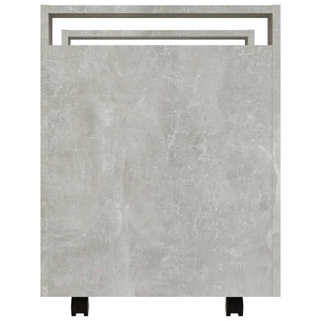 Desk Trolley Grey 60x45x60cm Engineered Wood Mobile Storage Cabinet