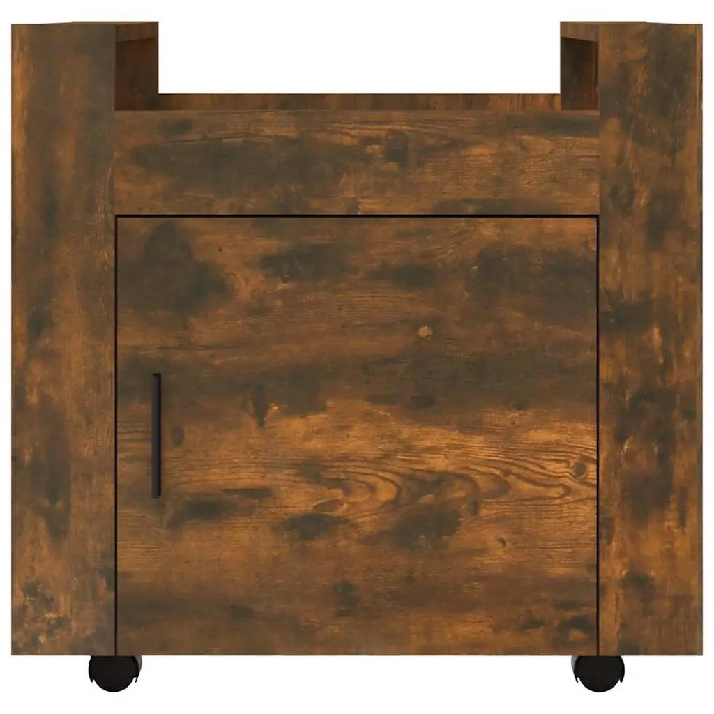 Desk Trolley Brown Engineered Wood 60W x 45D x 60H cm Office Storage Unit