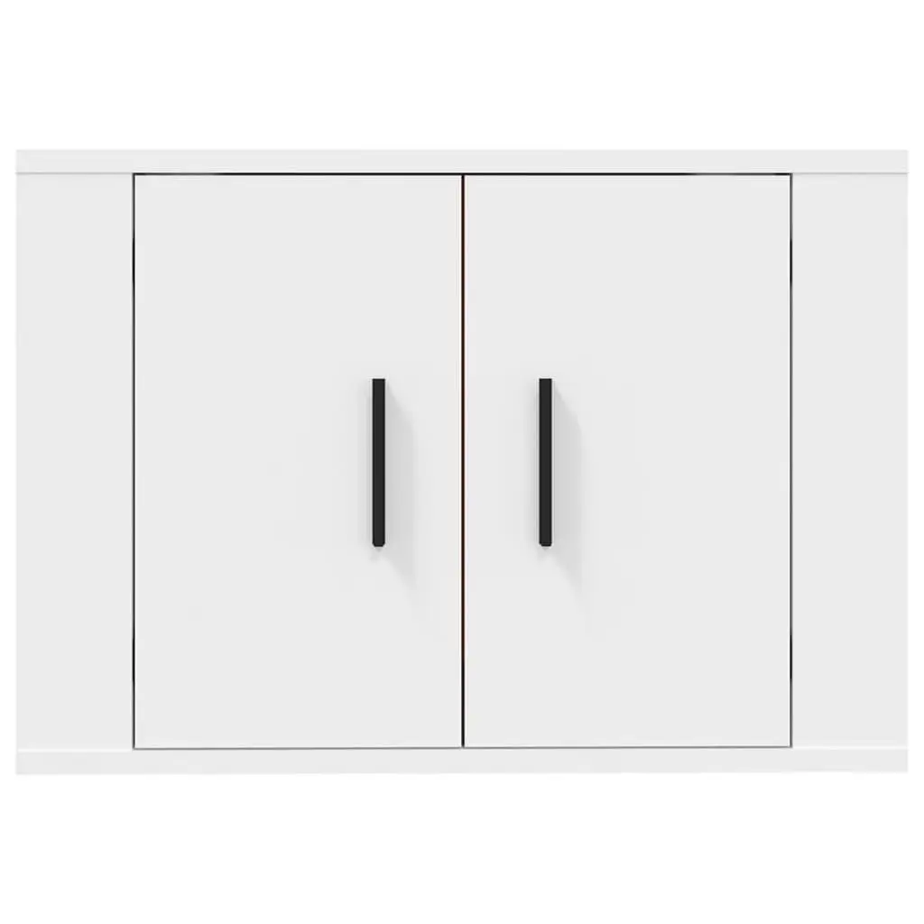 Wall Mounted TV Cabinet White Media Storage Unit 57 x 34.5 x 40 cm Engineered Wood