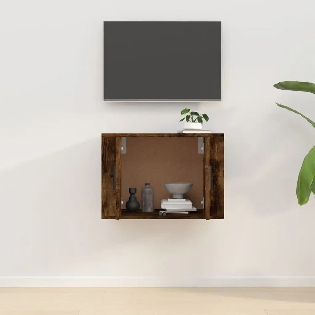 Wall Mounted TV Cabinet Brown Engineered Wood 57x34.5x40cm