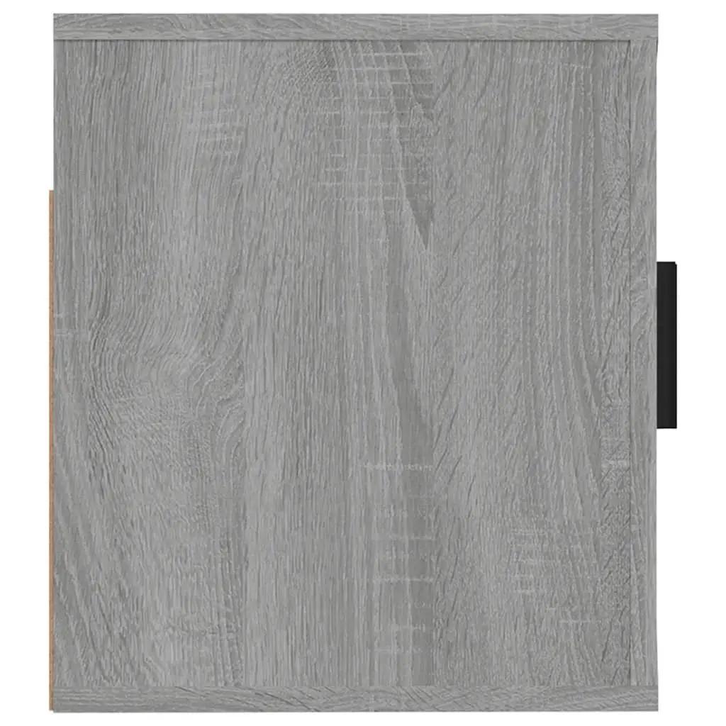 Wall Mounted TV Cabinet Grey Engineered Wood Storage Unit 57 x 34.5 x 40 cm