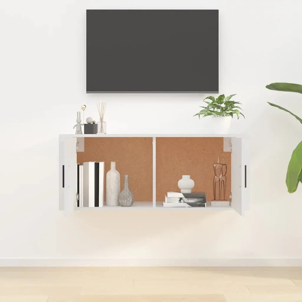 White Wall Mounted TV Cabinet 100x34.5x40 cm