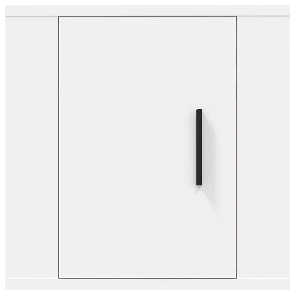 Wall Mounted TV Cabinet White Floating Media Storage Unit 40x34.5x40cm Engineered Wood