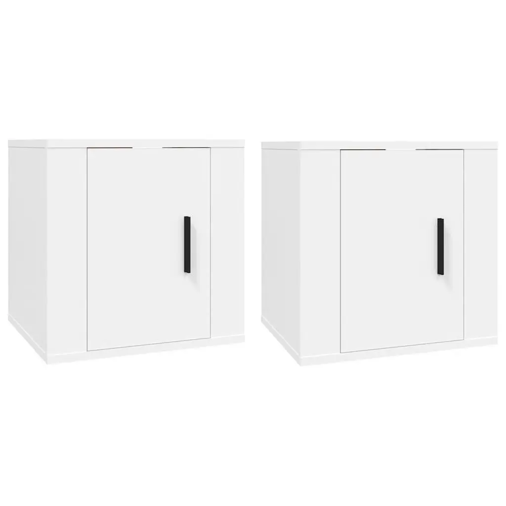 Wall Mounted TV Cabinet White 40x34.5x40cm Engineered Wood Storage Display Unit