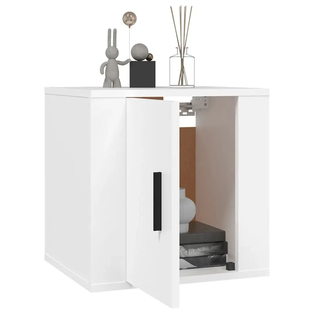 Wall Mounted TV Cabinet White 40x34.5x40cm Engineered Wood Storage Display Unit