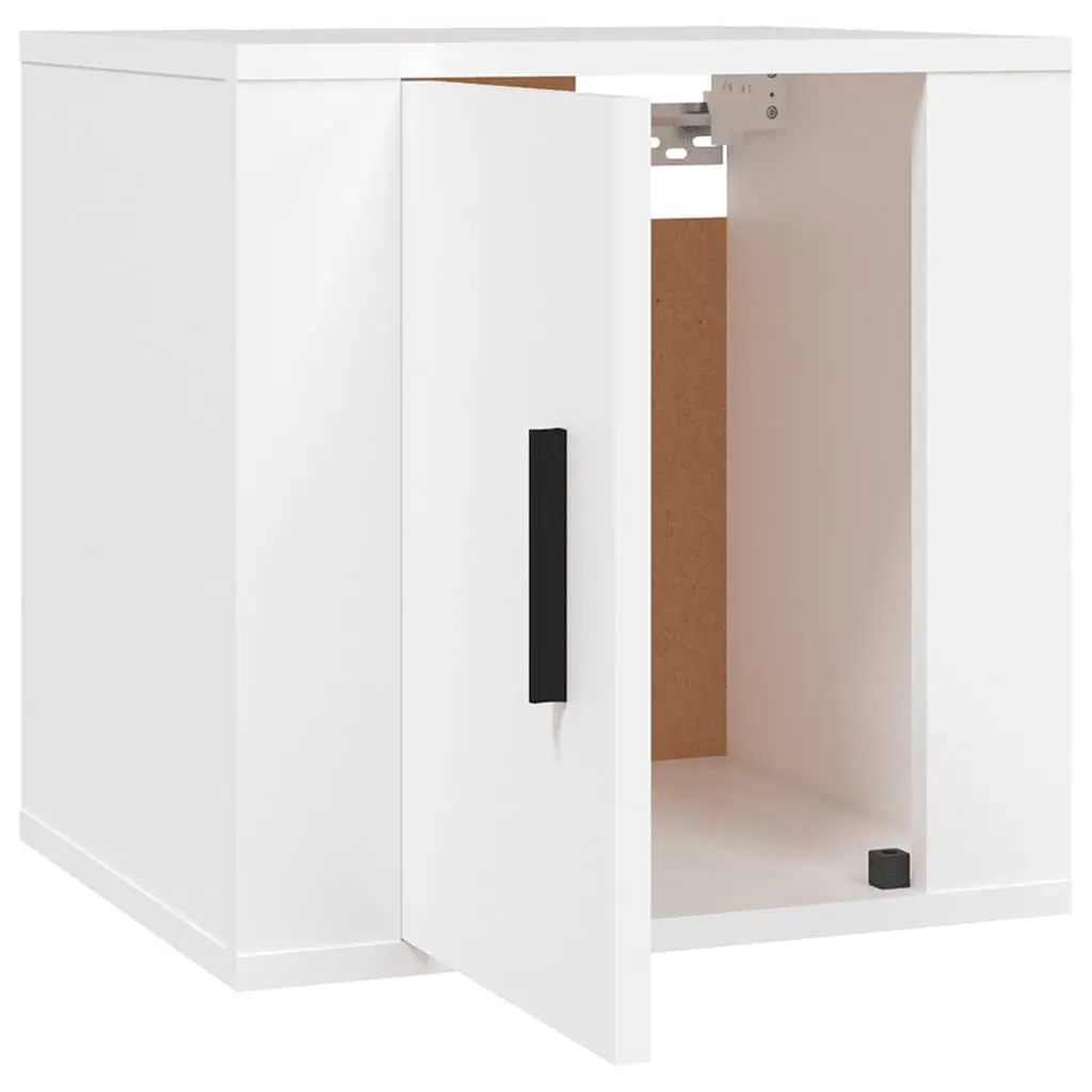 Wall Mounted TV Cabinet White 40x34.5x40cm Engineered Wood Storage Display Unit