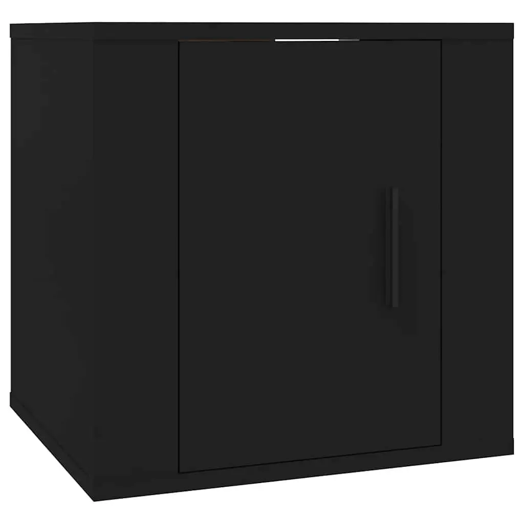 Wall Mounted TV Cabinet Black 40x34.5x40cm Engineered Wood Storage Unit Display Organiser