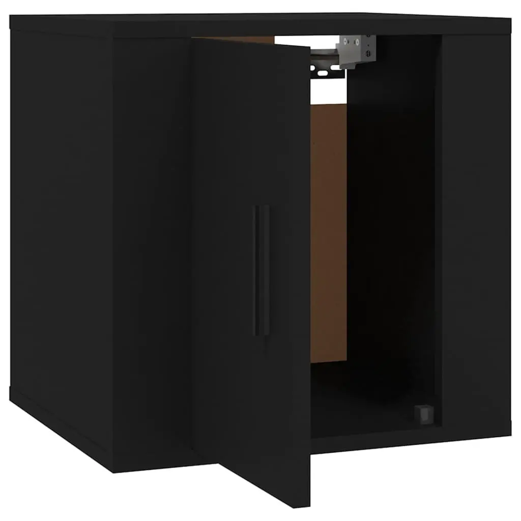 Wall Mounted TV Cabinet Black Storage Unit 40 x 34.5 x 40 cm Engineered Wood