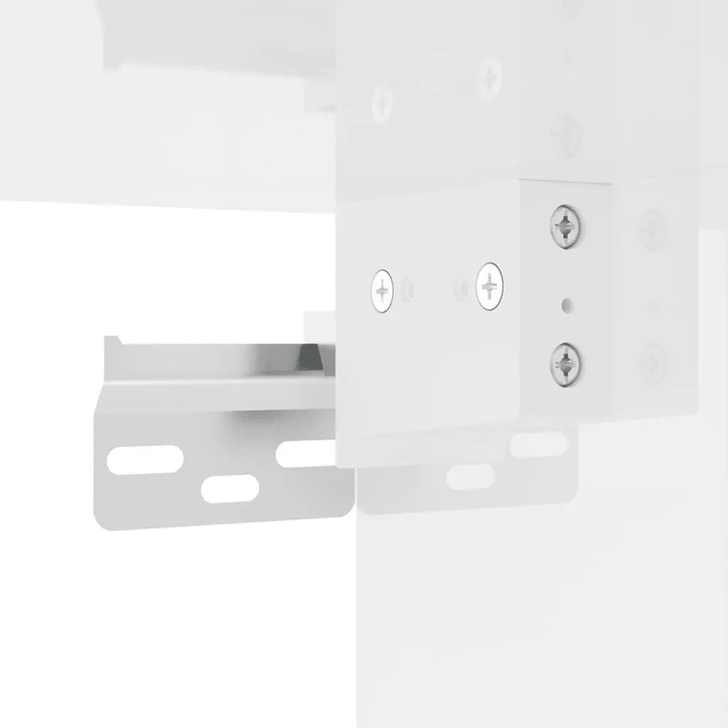 Wall Mounted TV Cabinet White 40x34.5x40cm Engineered Wood High Gloss Storage Unit