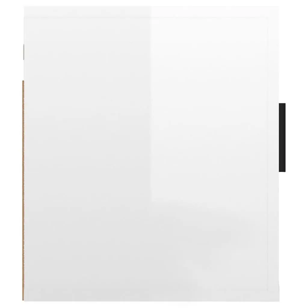 Wall Mounted TV Cabinet White High Gloss 40x34.5x40 cm Engineered Wood Storage Unit