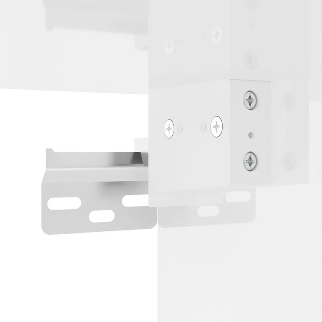 Wall Mounted TV Cabinet White High Gloss 40x34.5x40 cm Engineered Wood Storage Unit