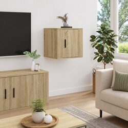Brown Wall Mounted TV Cabinet for Cozy Living Spaces