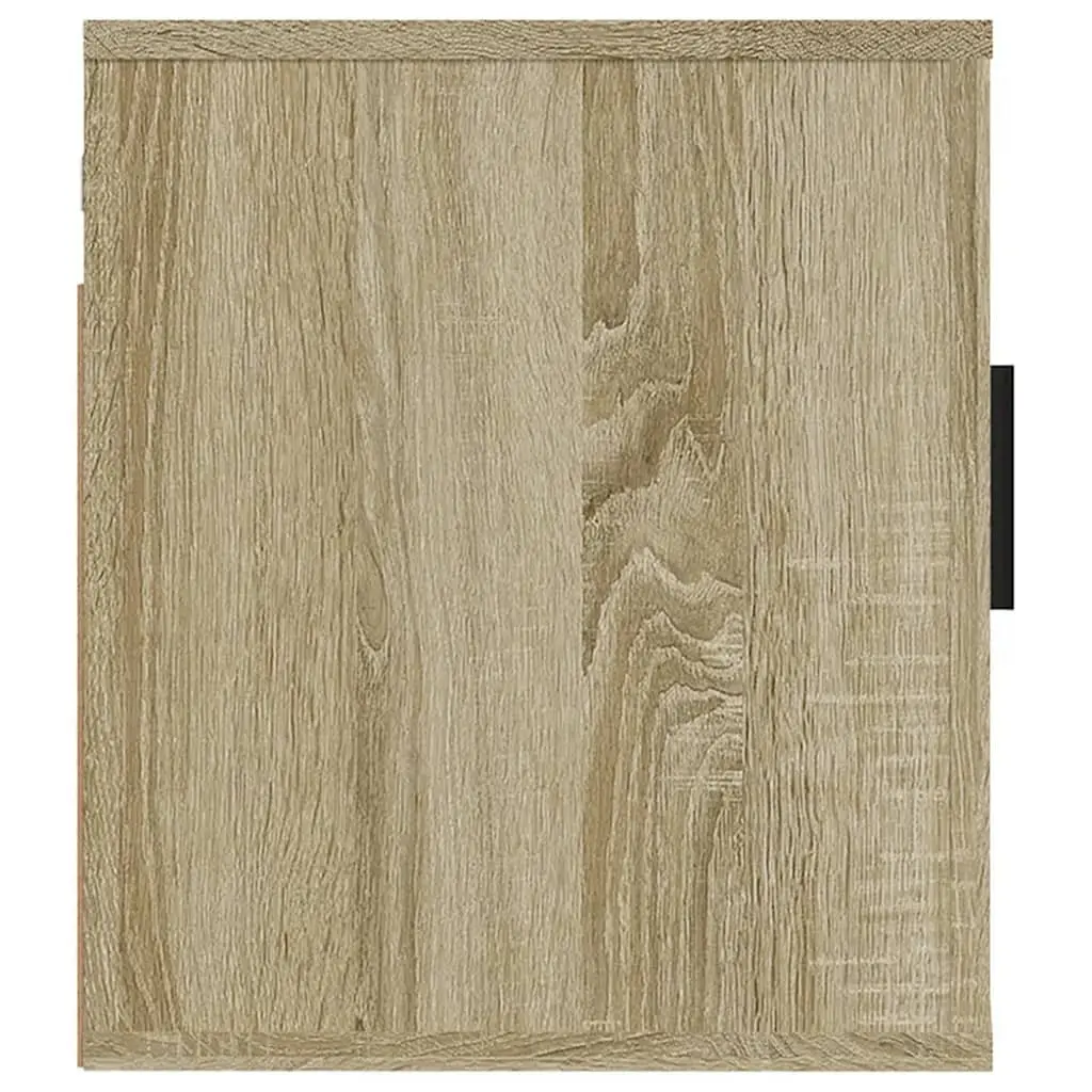Wall Mounted TV Cabinet Brown Engineered Wood Media Storage Unit Floating Shelf