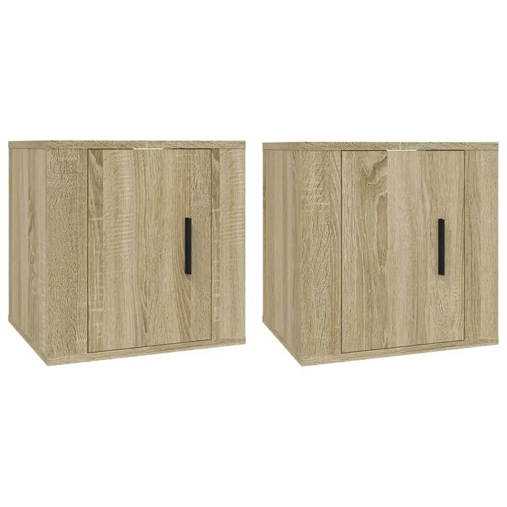Wall Mounted TV Cabinet Brown Engineered Wood 40x34.5x40cm