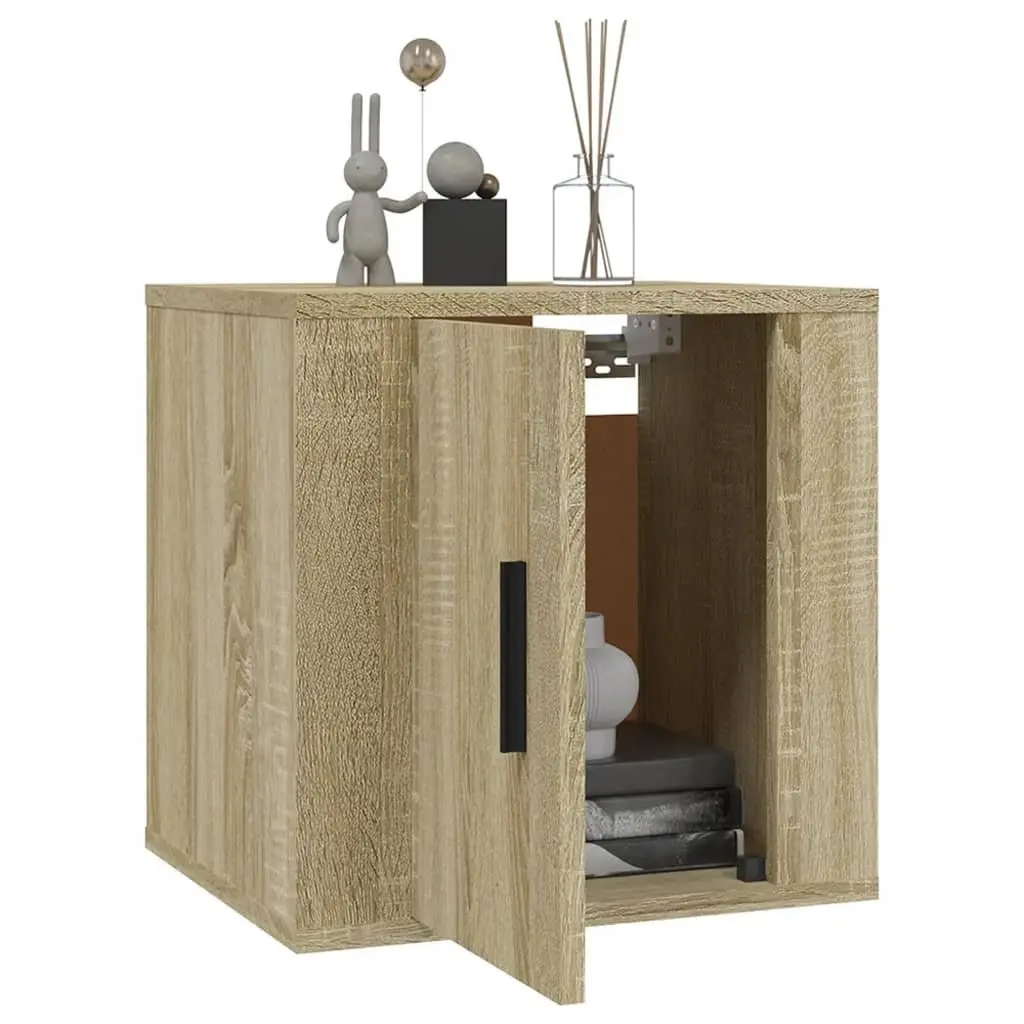 Wall Mounted TV Cabinet Brown Engineered Wood 40x34.5x40cm