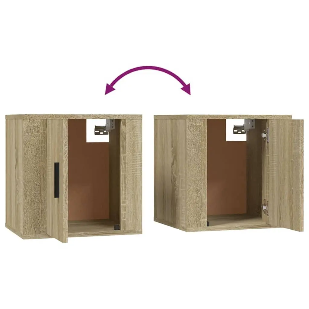 Wall Mounted TV Cabinet Brown Engineered Wood 40x34.5x40cm