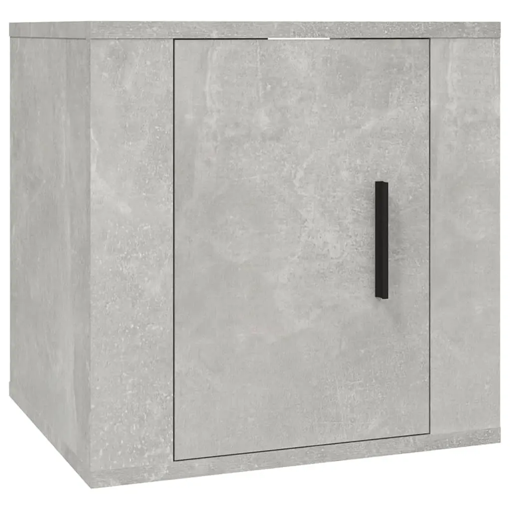 Wall Mounted TV Cabinet Grey Floating Media Storage Unit 40x34.5x40cm Engineered Wood