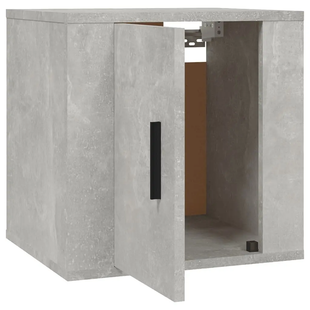 Wall Mounted TV Cabinet Grey Floating Media Storage Unit 40x34.5x40cm Engineered Wood