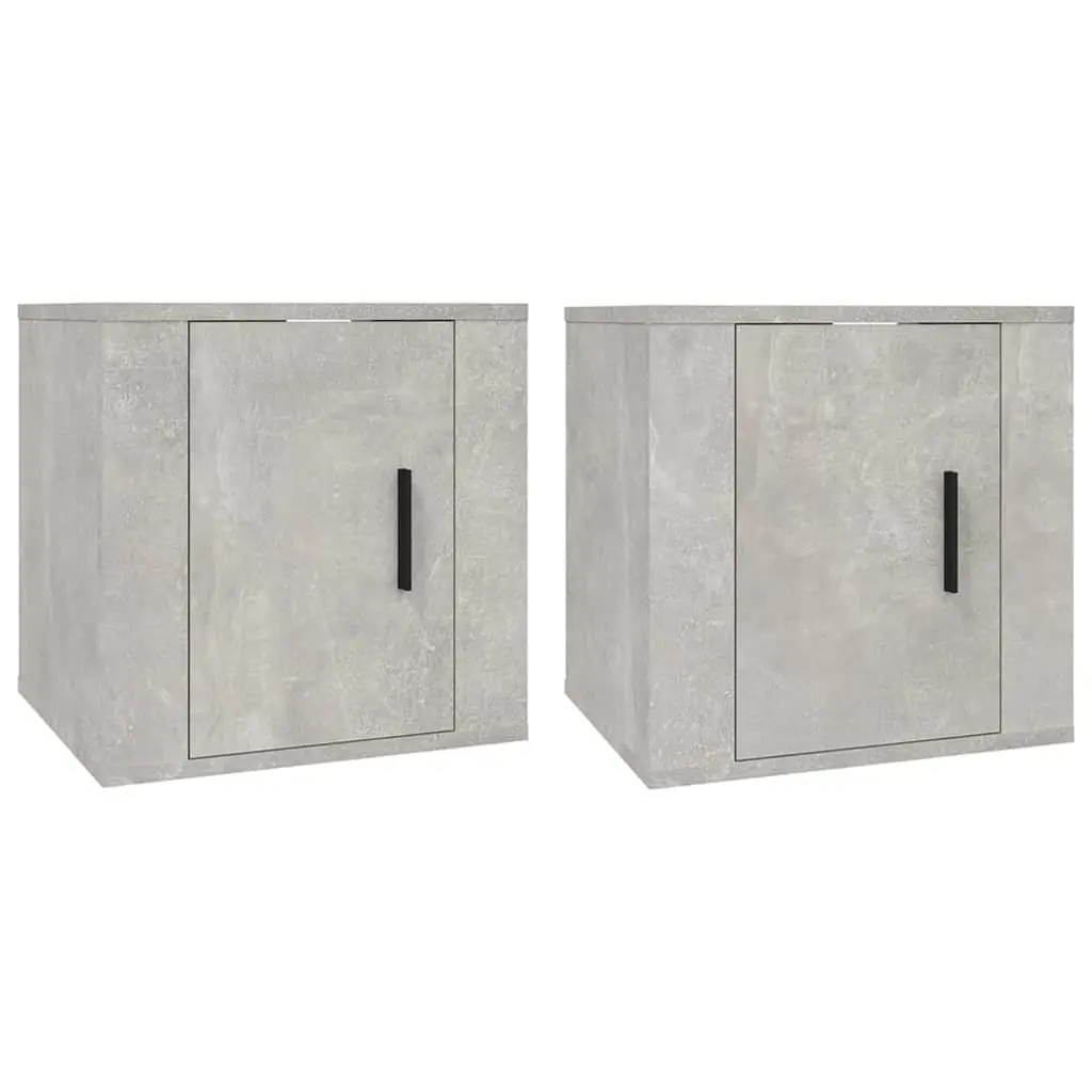 Wall Mounted TV Cabinet Grey Concrete 40x34.5x40cm Engineered Wood Storage Unit