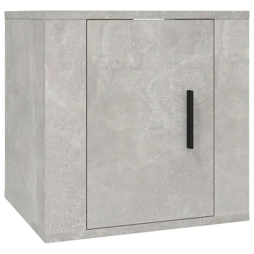 Wall Mounted TV Cabinet Grey Concrete 40x34.5x40cm Engineered Wood Storage Unit