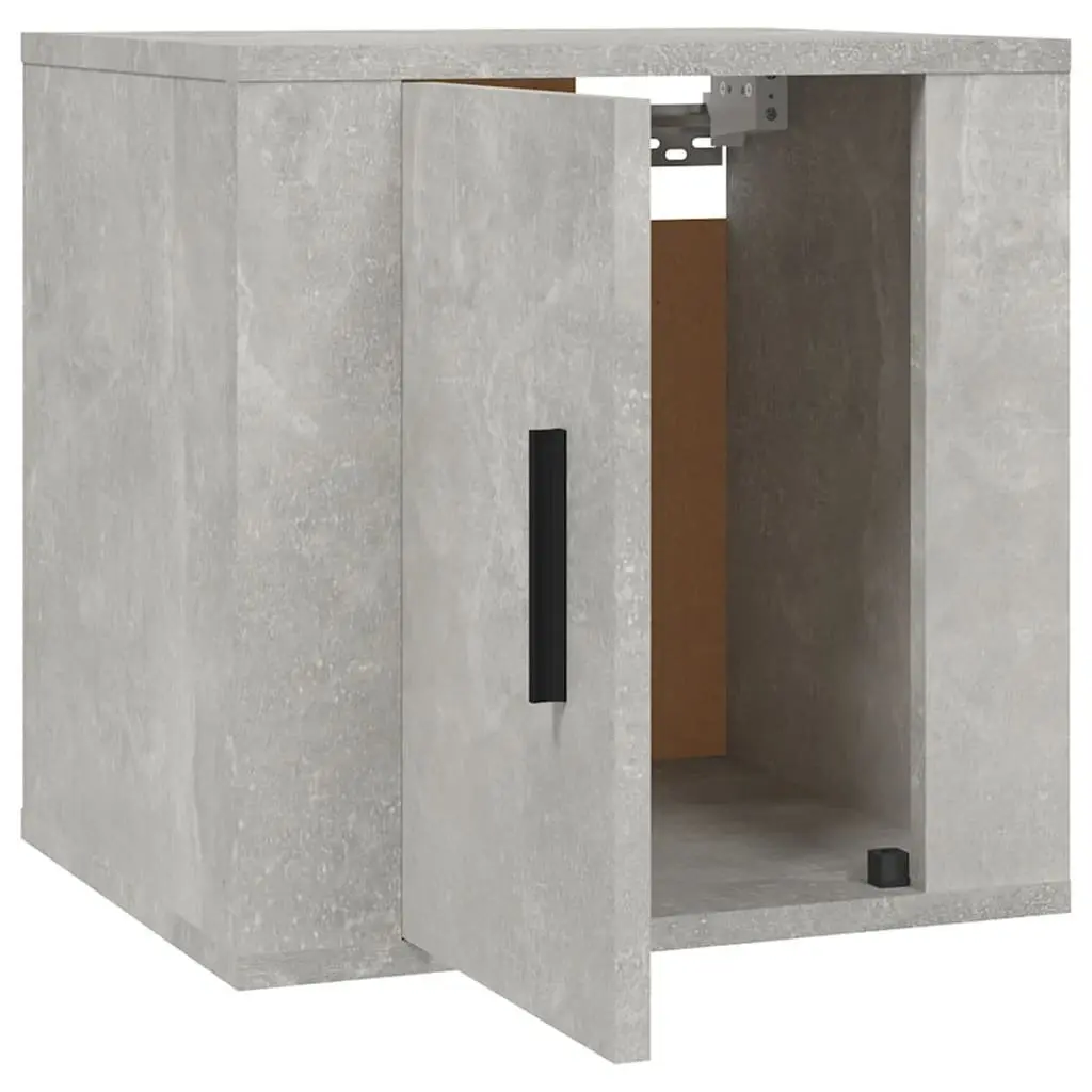 Wall Mounted TV Cabinet Grey Concrete 40x34.5x40cm Engineered Wood Storage Unit