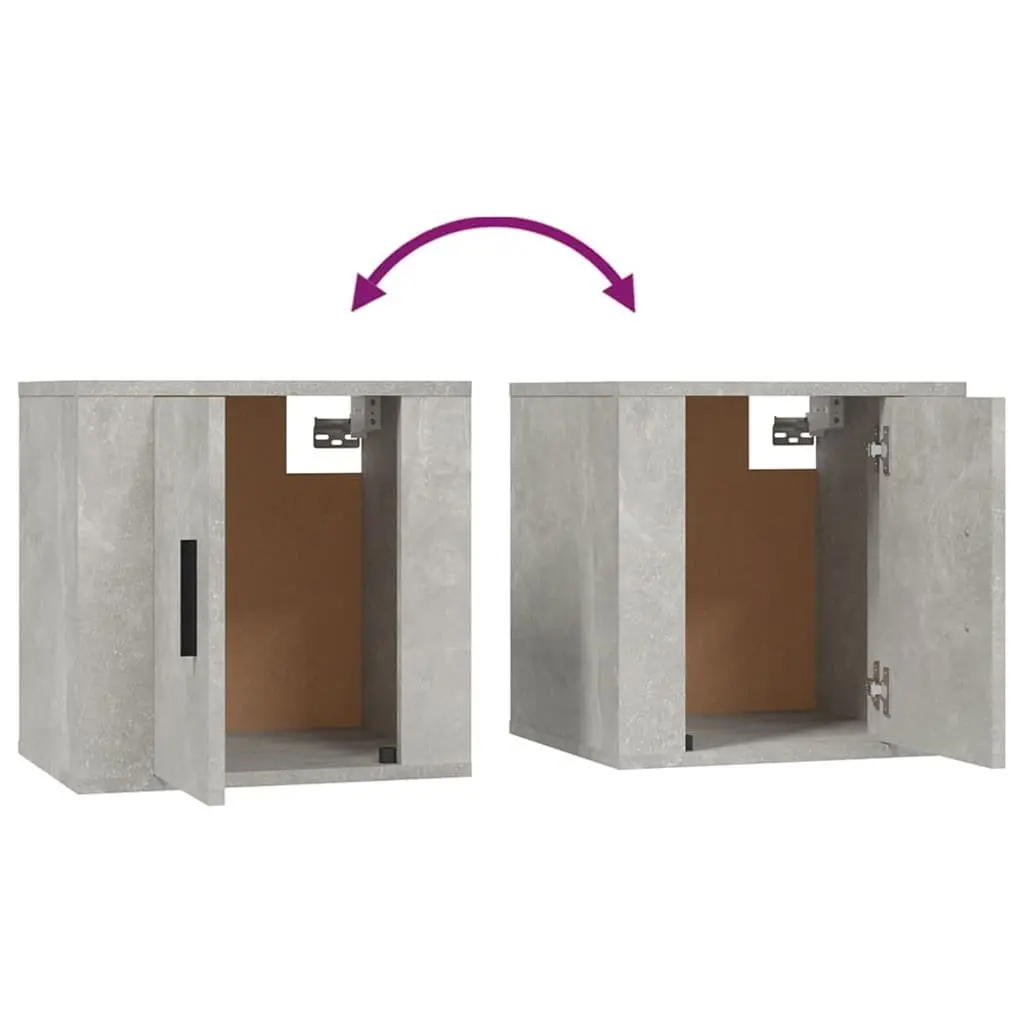 Wall Mounted TV Cabinet Grey Concrete 40x34.5x40cm Engineered Wood Storage Unit