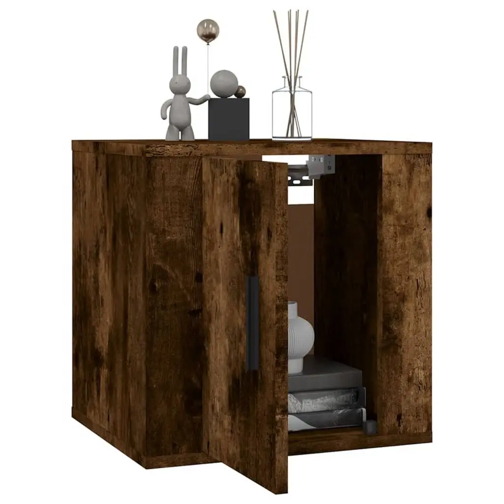 Wall Mounted TV Cabinet Smoked Oak 40 x 34.5 x 40 cm Engineered Wood