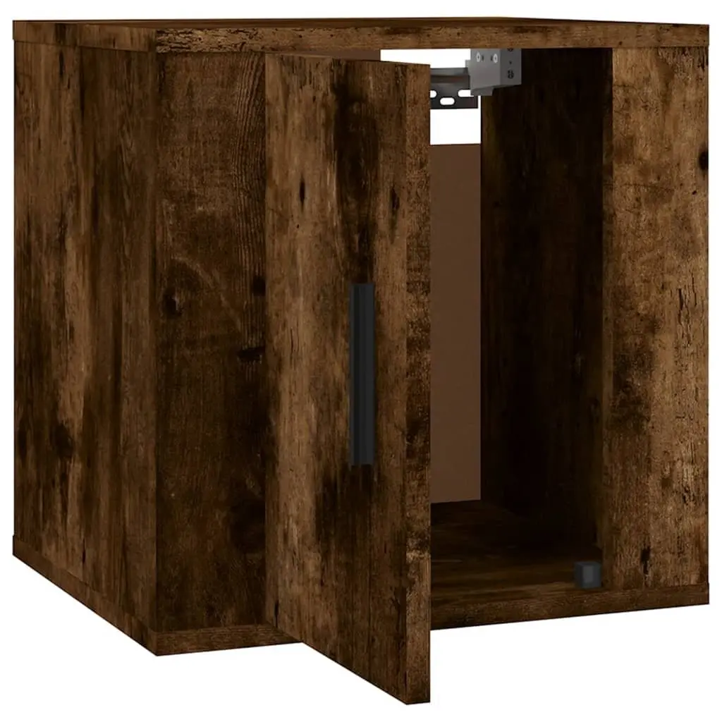 Wall Mounted TV Cabinet Smoked Oak 40 x 34.5 x 40 cm Engineered Wood