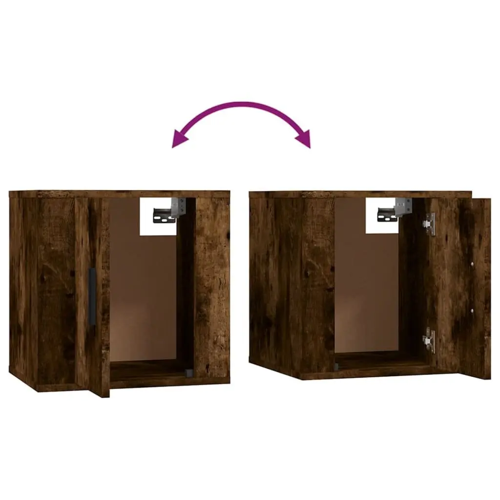 Wall Mounted TV Cabinet Smoked Oak 40 x 34.5 x 40 cm Engineered Wood