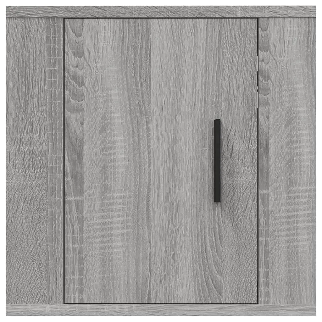 Wall Mounted TV Cabinet Grey Storage Unit 40x34.5x40cm Engineered Wood