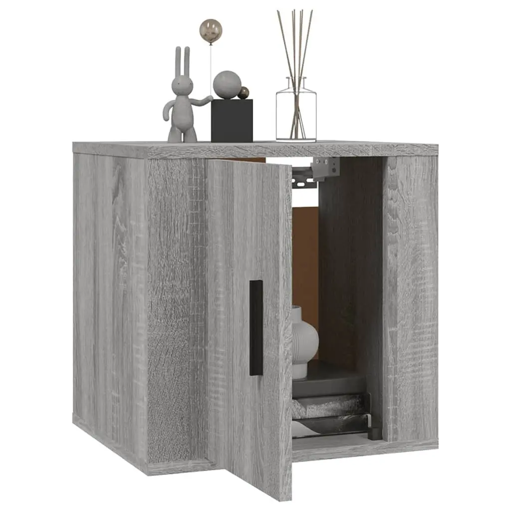 Wall Mounted TV Cabinet Grey Sonoma 40x34.5x40cm Engineered Wood Storage Unit