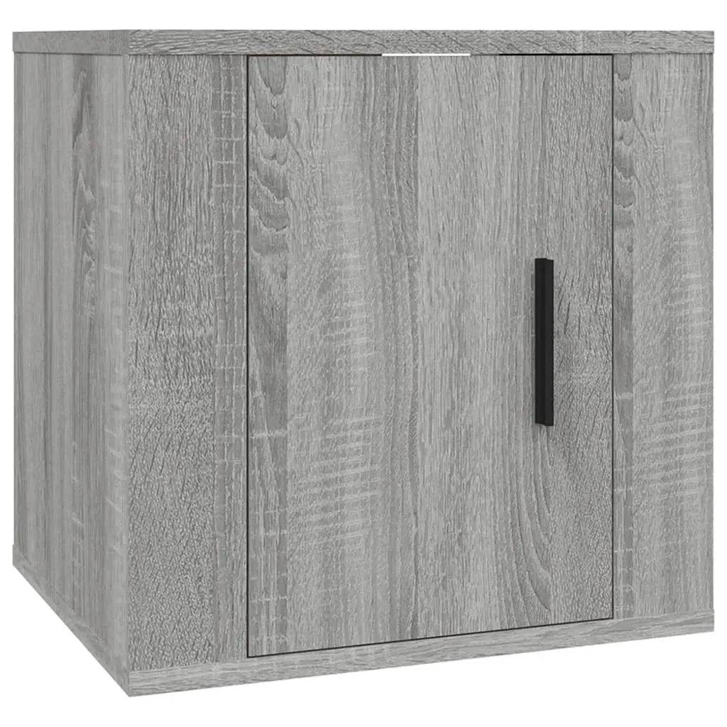 Wall Mounted TV Cabinet Grey Sonoma 40x34.5x40cm Engineered Wood Storage Unit