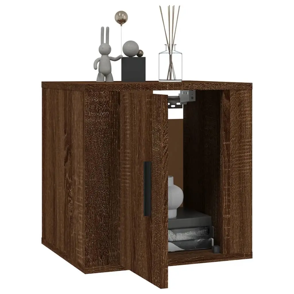 Wall Mounted TV Cabinet Brown Oak 40 x 34.5 x 40 cm Engineered Wood 2 pcs