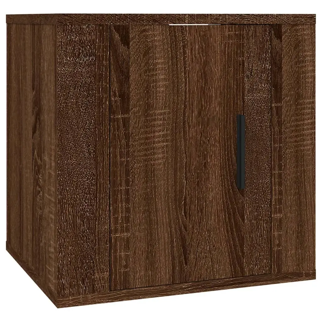 Wall Mounted TV Cabinet Brown Oak 40 x 34.5 x 40 cm Engineered Wood 2 pcs
