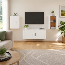 White Wall Mounted TV Cabinet for Stylish Storage