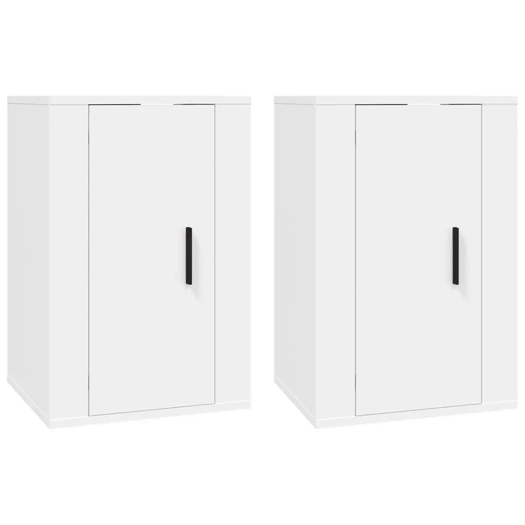 Wall Mounted TV Cabinet White 40x34.5x60 cm Engineered Wood Storage Unit