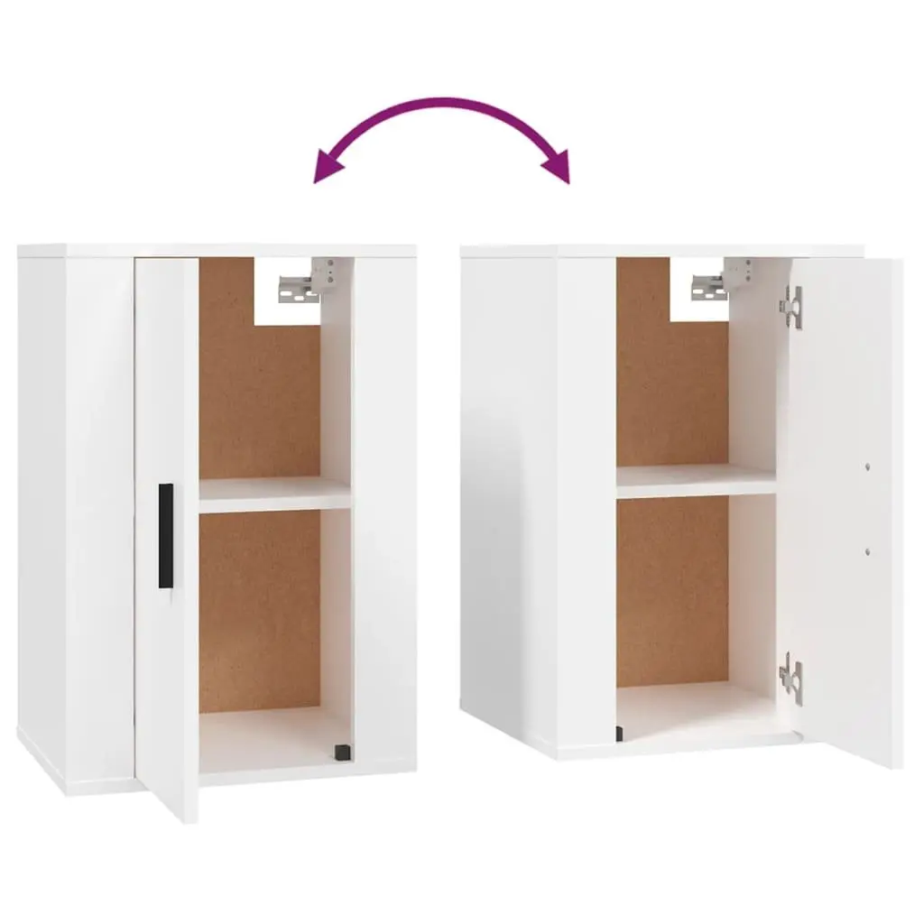 Wall Mounted TV Cabinet White 40x34.5x60 cm Engineered Wood Storage Unit