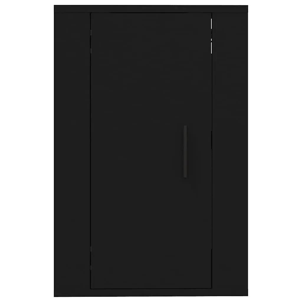 Wall Mounted TV Cabinet Black 40x34.5x60cm Engineered Wood Storage Media Unit Display Shelf