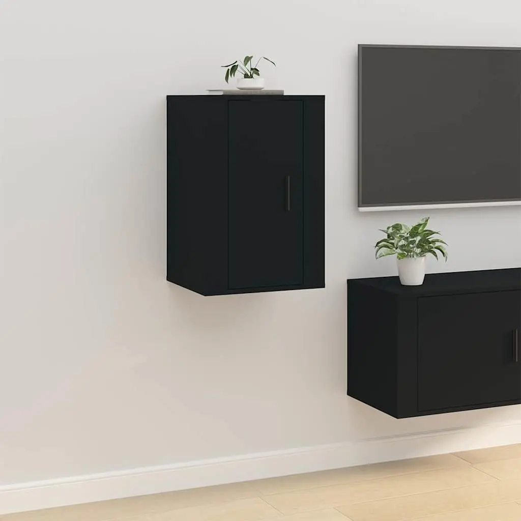 Black Wall Mounted TV Cabinet for Storage